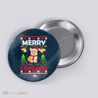 Funny Cute Merry Corgmas Ugly Christmas Sweater Button thumb 0