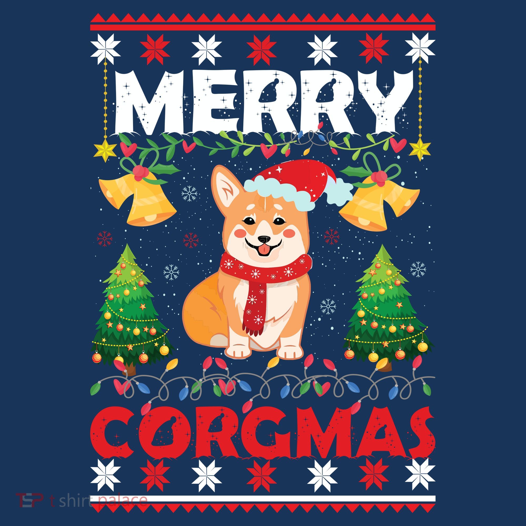 Funny Cute Merry Corgmas Ugly Christmas Sweater Women's Hoodie