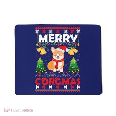 Funny Cute Merry Corgmas Ugly Christmas Sweater Mousepad