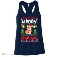 Funny Cute Merry Corgmas Ugly Christmas Sweater Women's Tank Top thumb 0