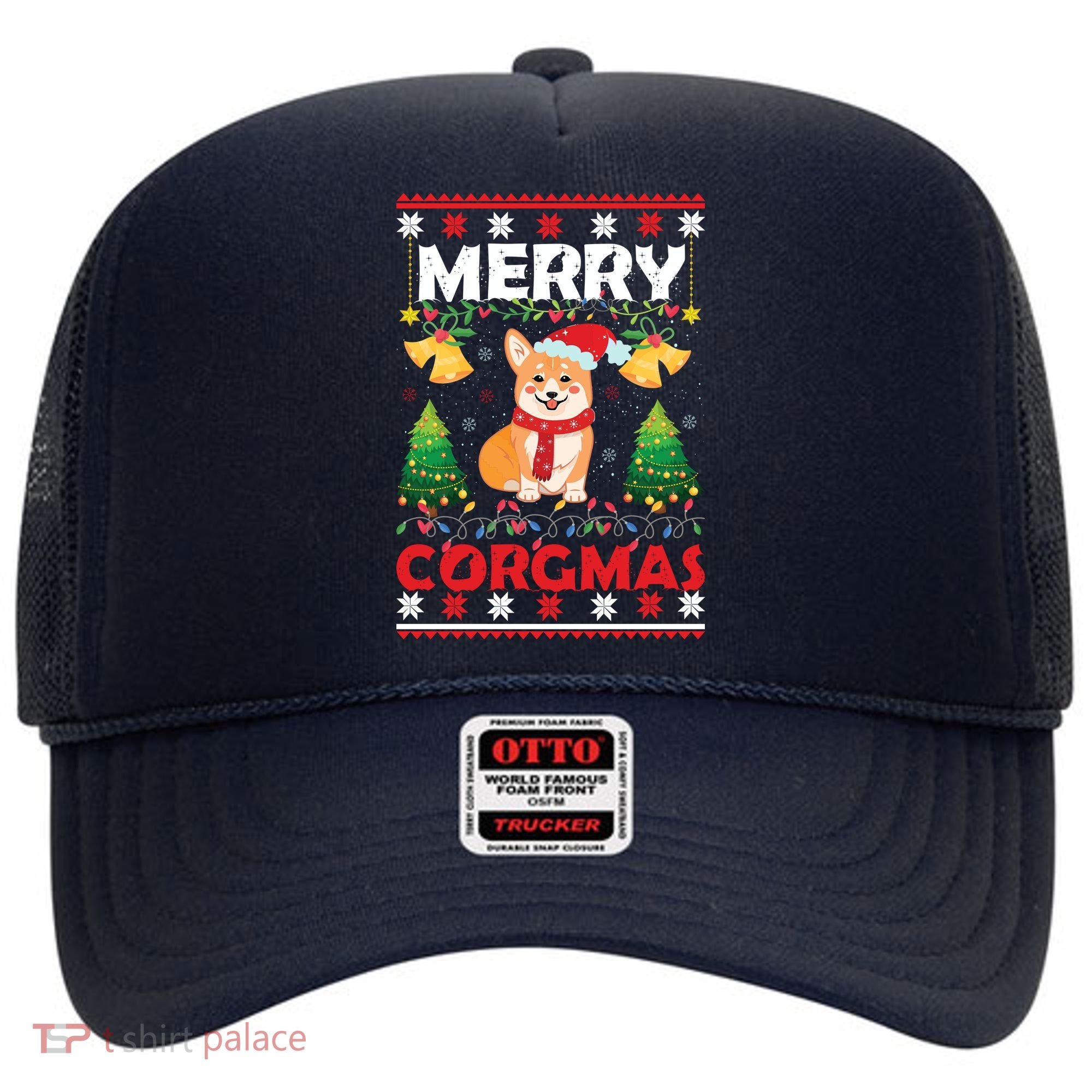 Funny Cute Merry Corgmas Ugly Christmas Sweater Hat