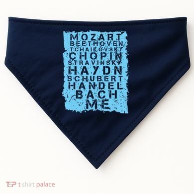 Famous Classical Music Composer Gift Musician Mozart USA-Made Doggie Bandana
