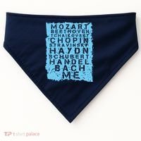 Famous Classical Music Composer Gift Musician Mozart USA-Made Doggie Bandana thumb 0