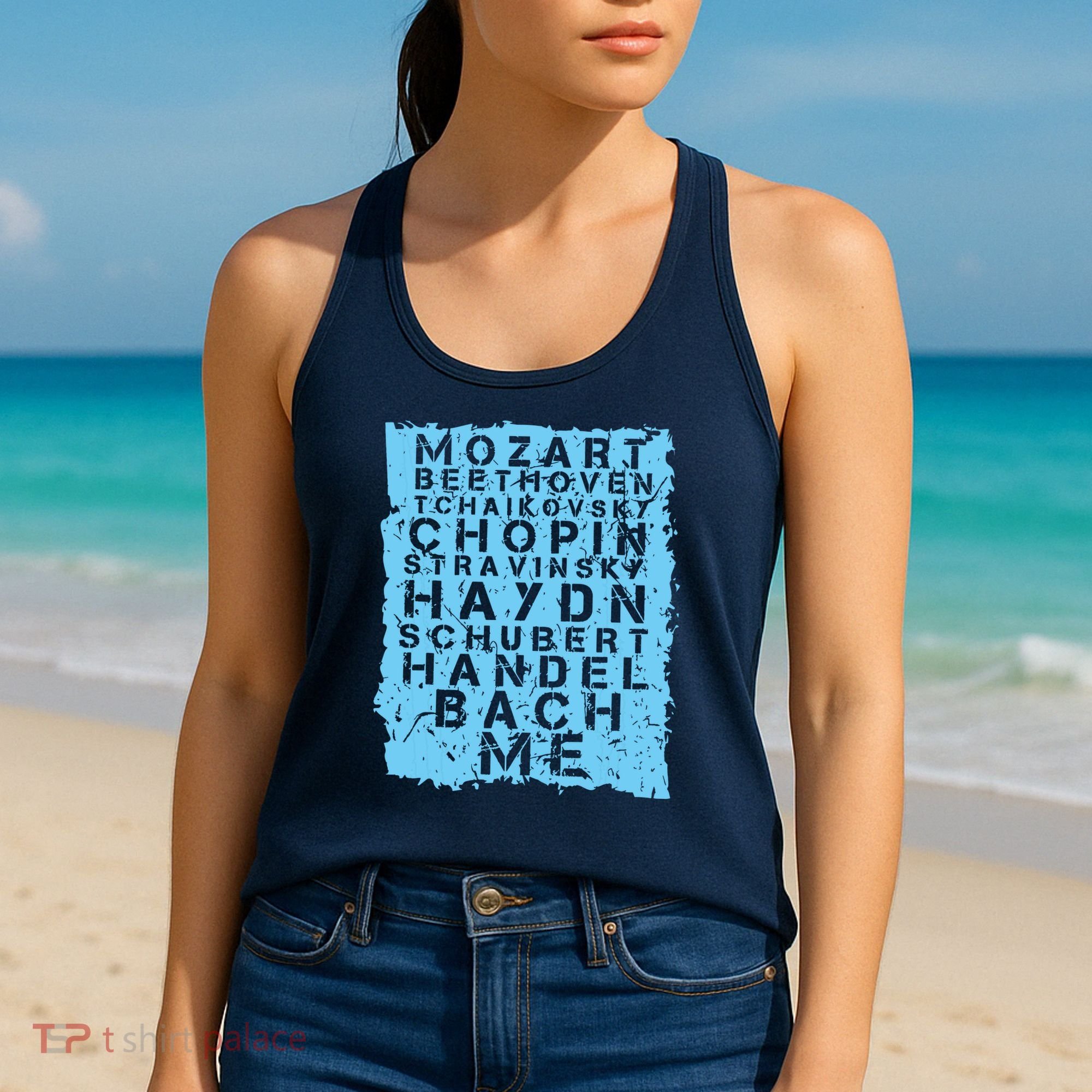 Famous Classical Music Composer Gift Musician Mozart Women's Tank Top
