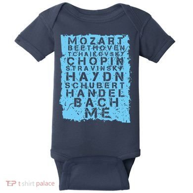 Famous Classical Music Composer Gift Musician Mozart Baby Bodysuit