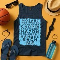 Famous Classical Music Composer Gift Musician Mozart Tank Top thumb 4