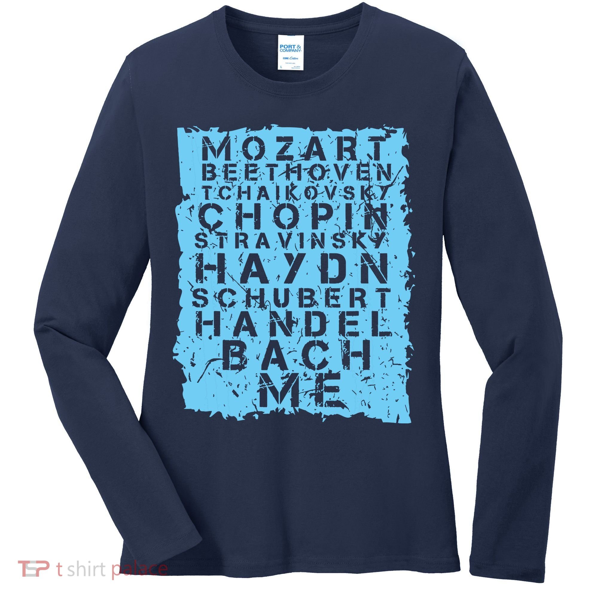 Famous Classical Music Composer Gift Musician Mozart Women's Long Sleeve Shirt