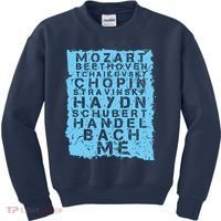 Famous Classical Music Composer Gift Musician Mozart Kids Sweatshirt thumb 0