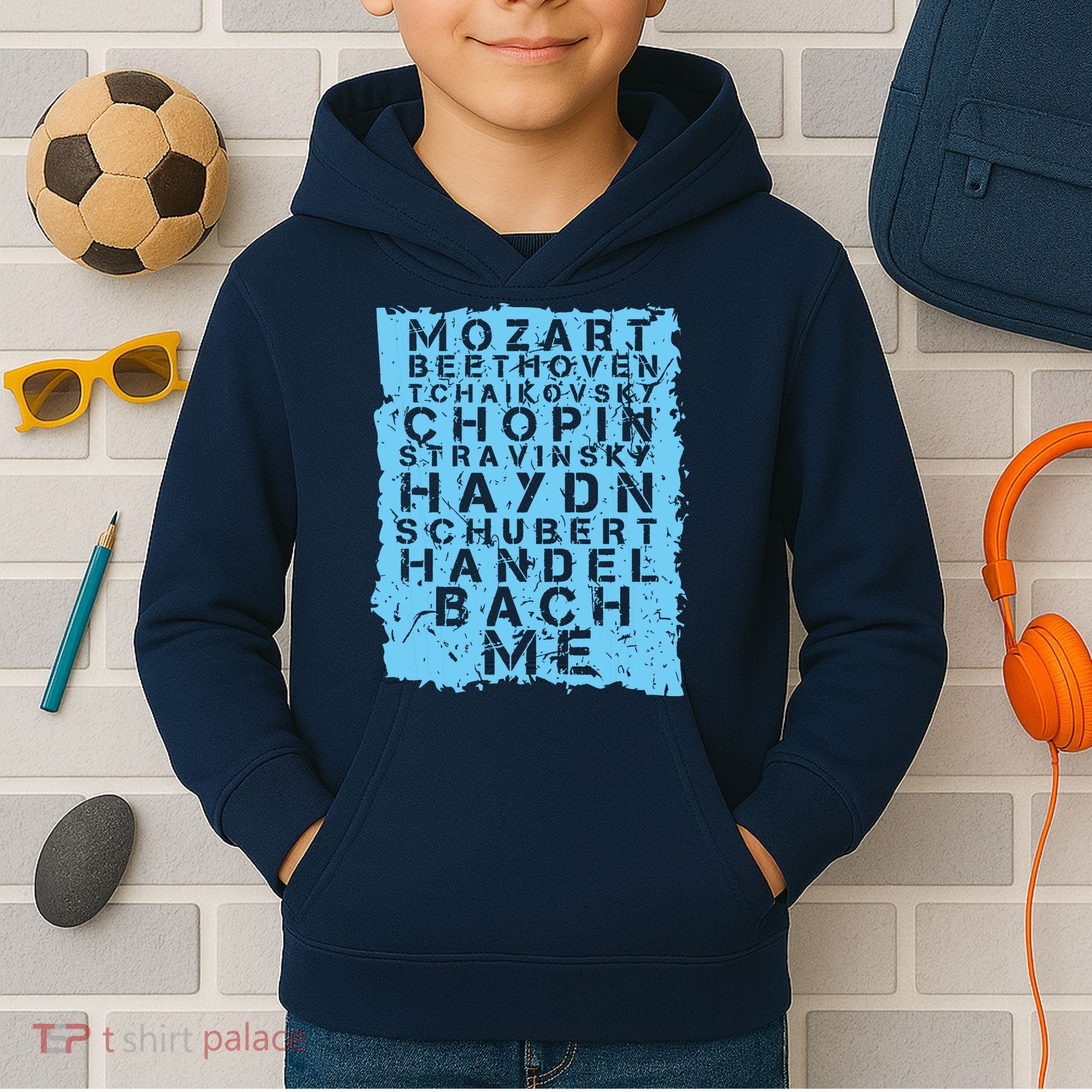 Famous Classical Music Composer Gift Musician Mozart Kids Hoodie