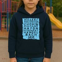 Famous Classical Music Composer Gift Musician Mozart Kids Hoodie thumb 3