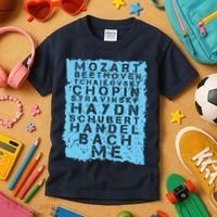 Famous Classical Music Composer Gift Musician Mozart Kids T-Shirt thumb 3