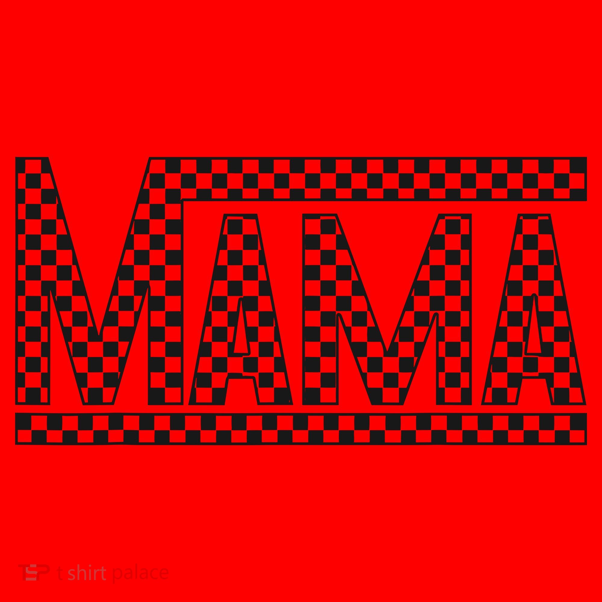 Funny Checkered Mama Black White Gift Wo Santa Hat