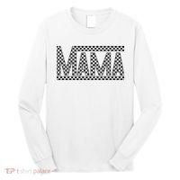 Funny Checkered Mama Black White Gift Wo Long Sleeve Shirt thumb 0