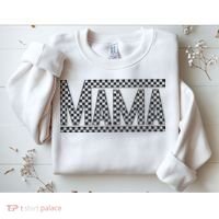 Funny Checkered Mama Black White Gift Wo Sweatshirt thumb 2
