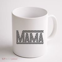 Funny Checkered Mama Black White Gift Wo Coffee Mug thumb 1