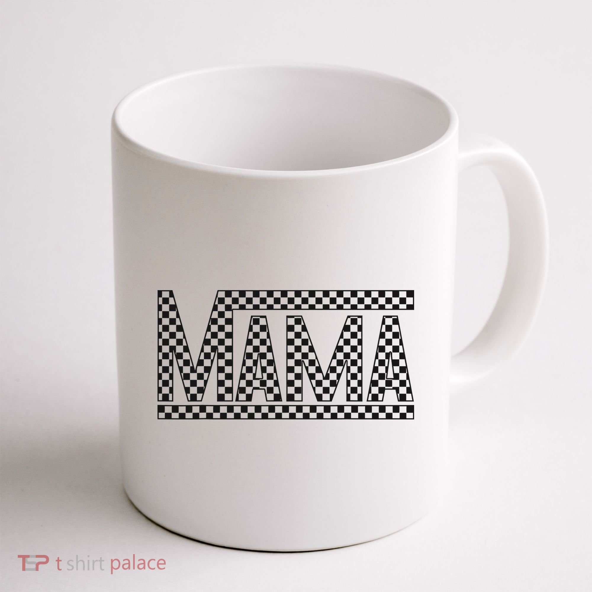 Funny Checkered Mama Black White Gift Wo Coffee Mug