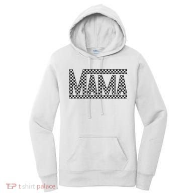 Funny Checkered Mama Black White Gift Wo Women's Hoodie