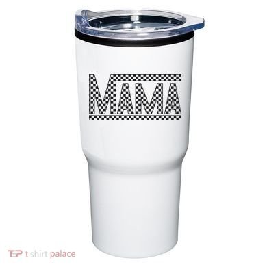 Funny Checkered Mama Black White Gift Wo Tumbler