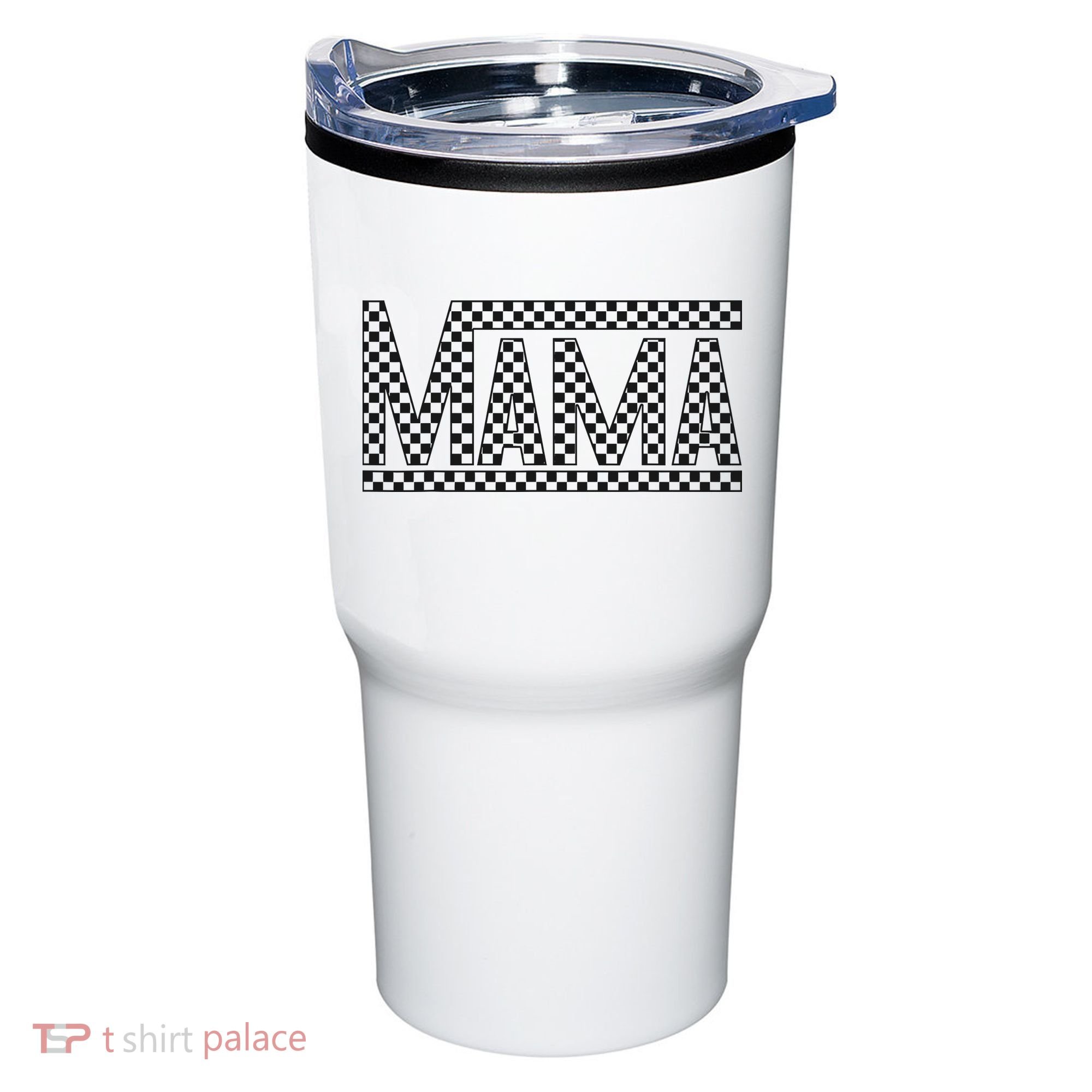 Funny Checkered Mama Black White Gift Wo Tumbler