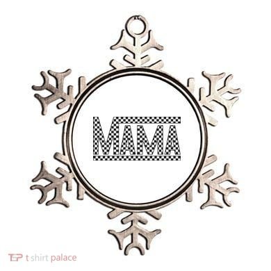 Funny Checkered Mama Black White Gift Wo Ornament