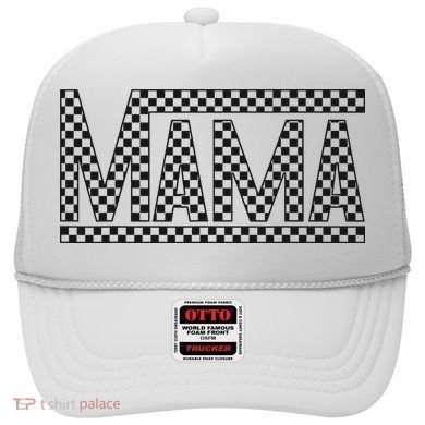 Funny Checkered Mama Black White Gift Wo Hat
