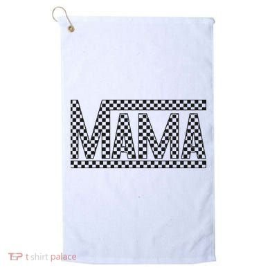 Funny Checkered Mama Black White Gift Wo Golf Towel
