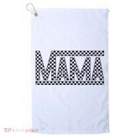 Funny Checkered Mama Black White Gift Wo Golf Towel thumb 0