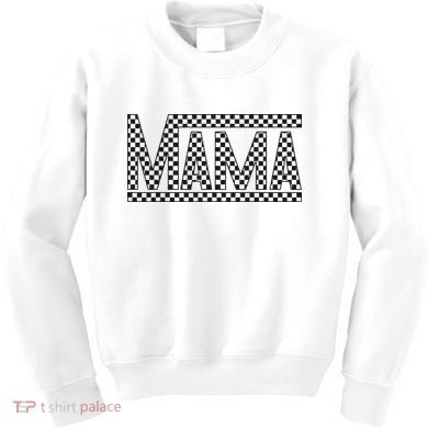 Funny Checkered Mama Black White Gift Wo Kids Sweatshirt