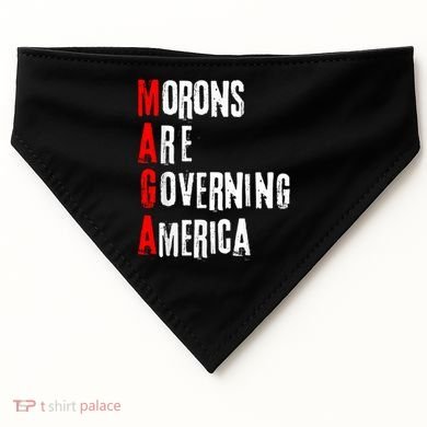 Funny Cool Morons Are Governing America USA-Made Doggie Bandana