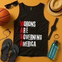 Funny Cool Morons Are Governing America Tank Top thumb 4