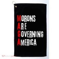 Funny Cool Morons Are Governing America Golf Towel thumb 0
