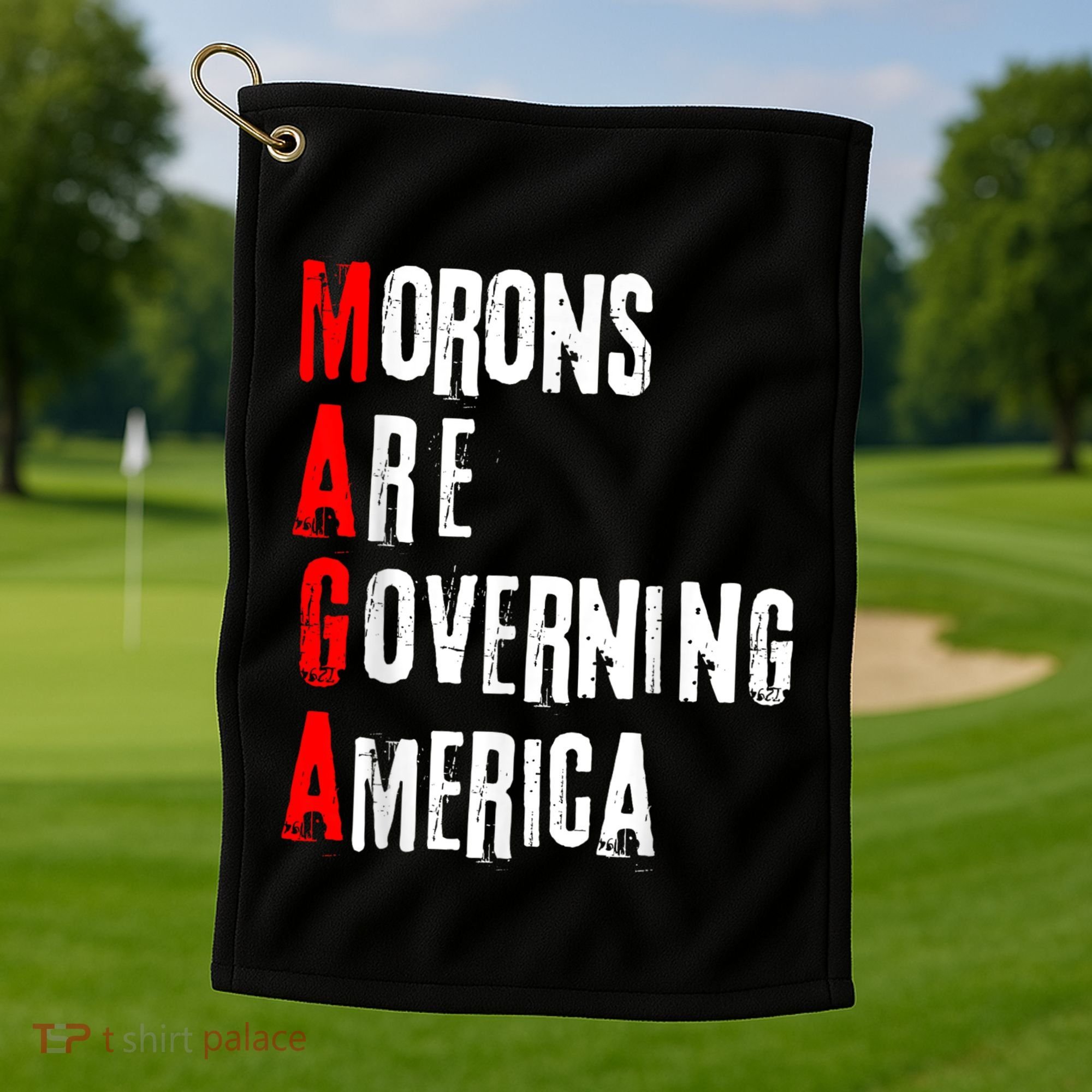 Funny Cool Morons Are Governing America Golf Towel