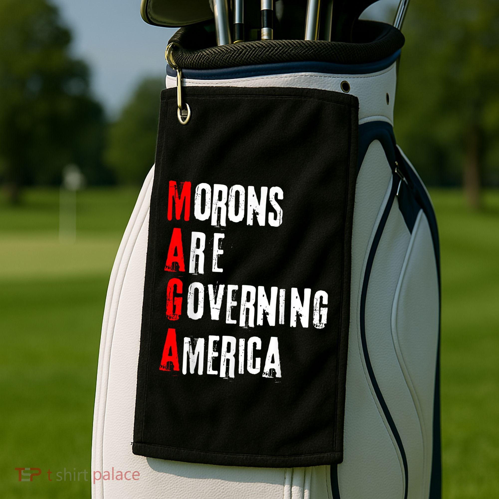 Funny Cool Morons Are Governing America Golf Towel
