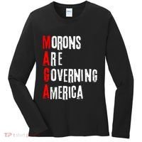 Funny Cool Morons Are Governing America Women's Long Sleeve Shirt thumb 0