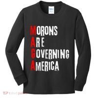 Funny Cool Morons Are Governing America Kids Long Sleeve Shirt thumb 0
