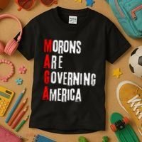 Funny Cool Morons Are Governing America Kids T-Shirt thumb 3