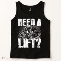 Funny Cool Monster Truck Need A Lift Tank Top thumb 2