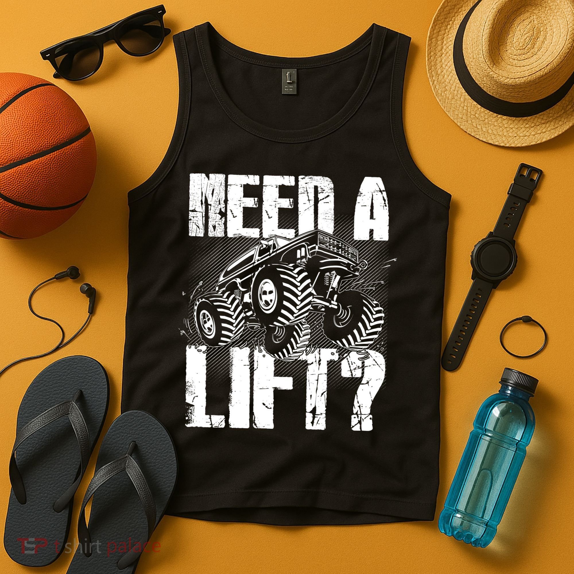 Funny Cool Monster Truck Need A Lift Tank Top