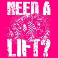 Funny Cool Monster Truck Need A Lift Long Sleeve Shirt thumb 2