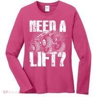 Funny Cool Monster Truck Need A Lift Women's Long Sleeve Shirt thumb 0
