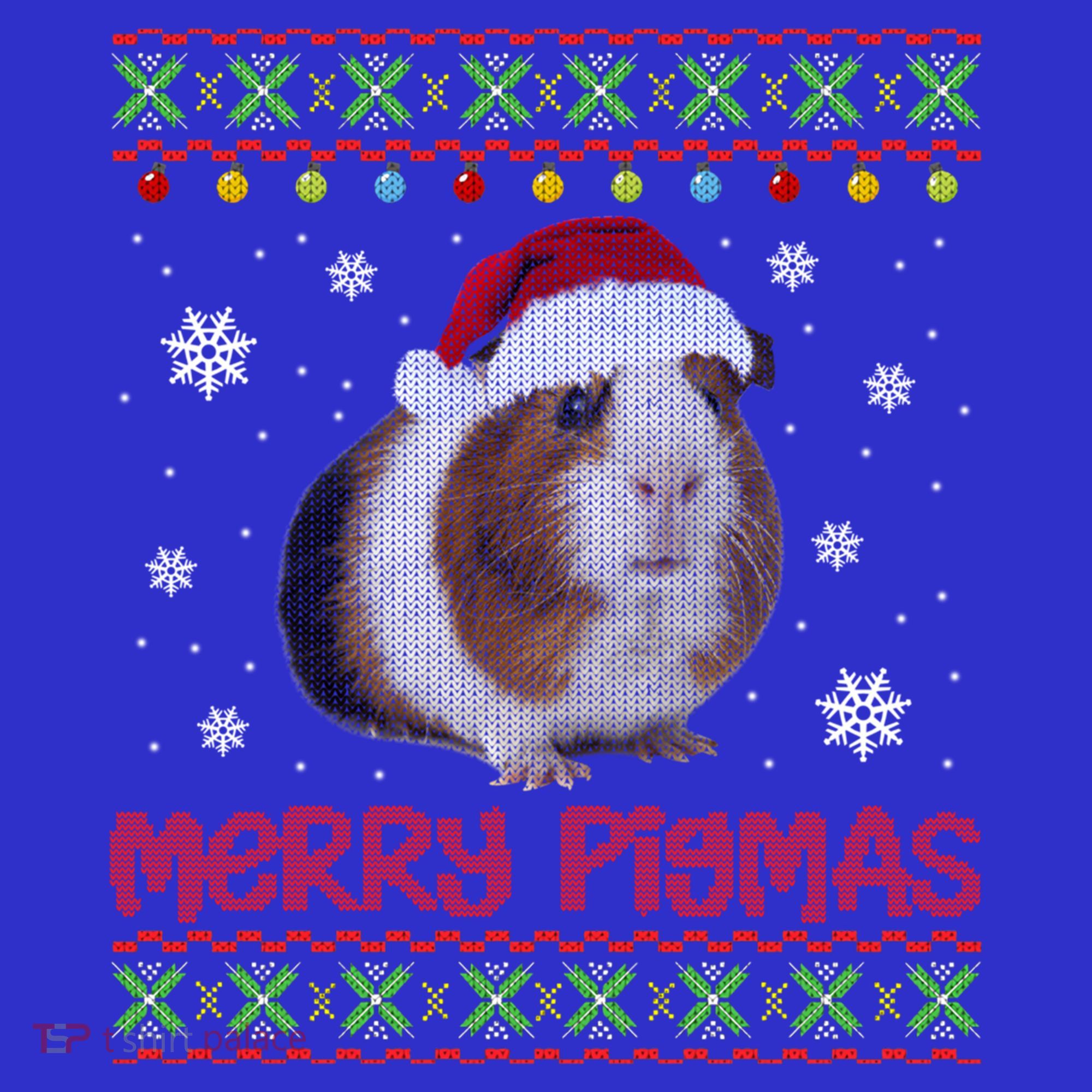 Funny Christmas Merry Pig Mas Light Matching Family Guinea Pig Sweatshirt