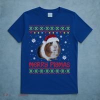 Funny Christmas Merry Pig Mas Light Matching Family Guinea Pig T-Shirt thumb 5