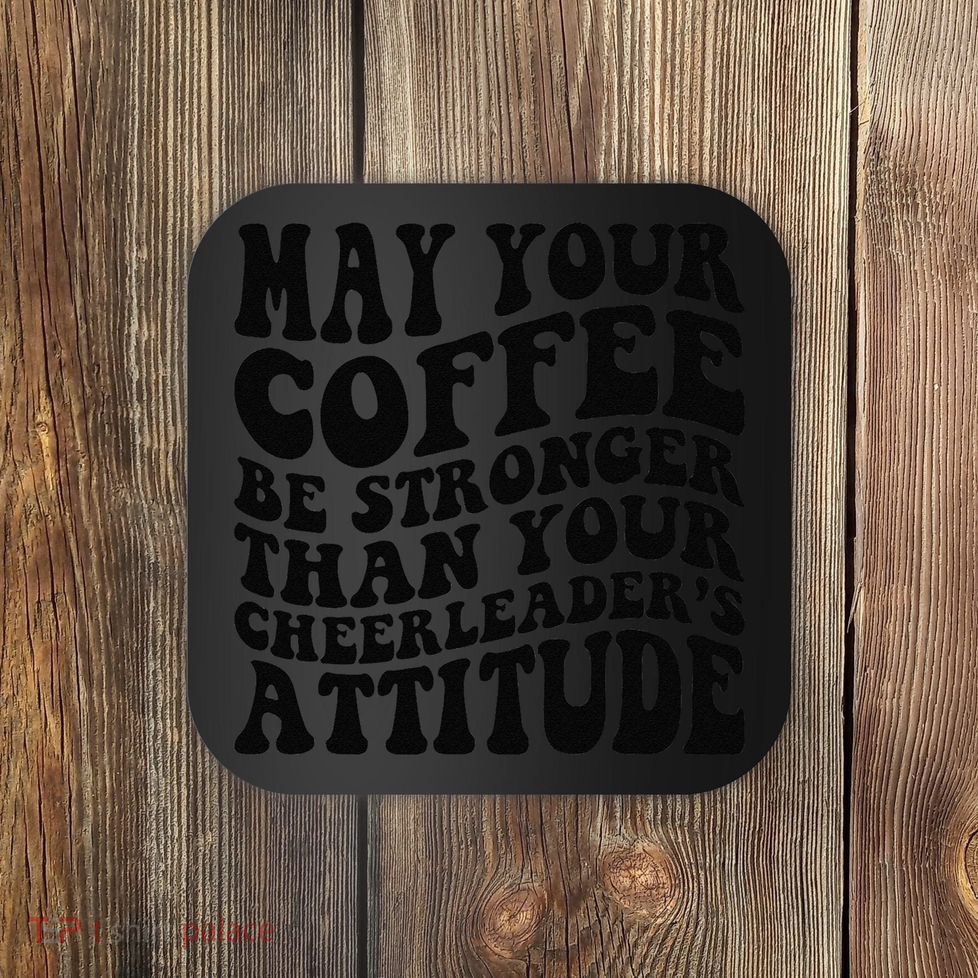 Funny Cheer Mom Coffee Saying Cheerleading Squad Mothers Day Coaster