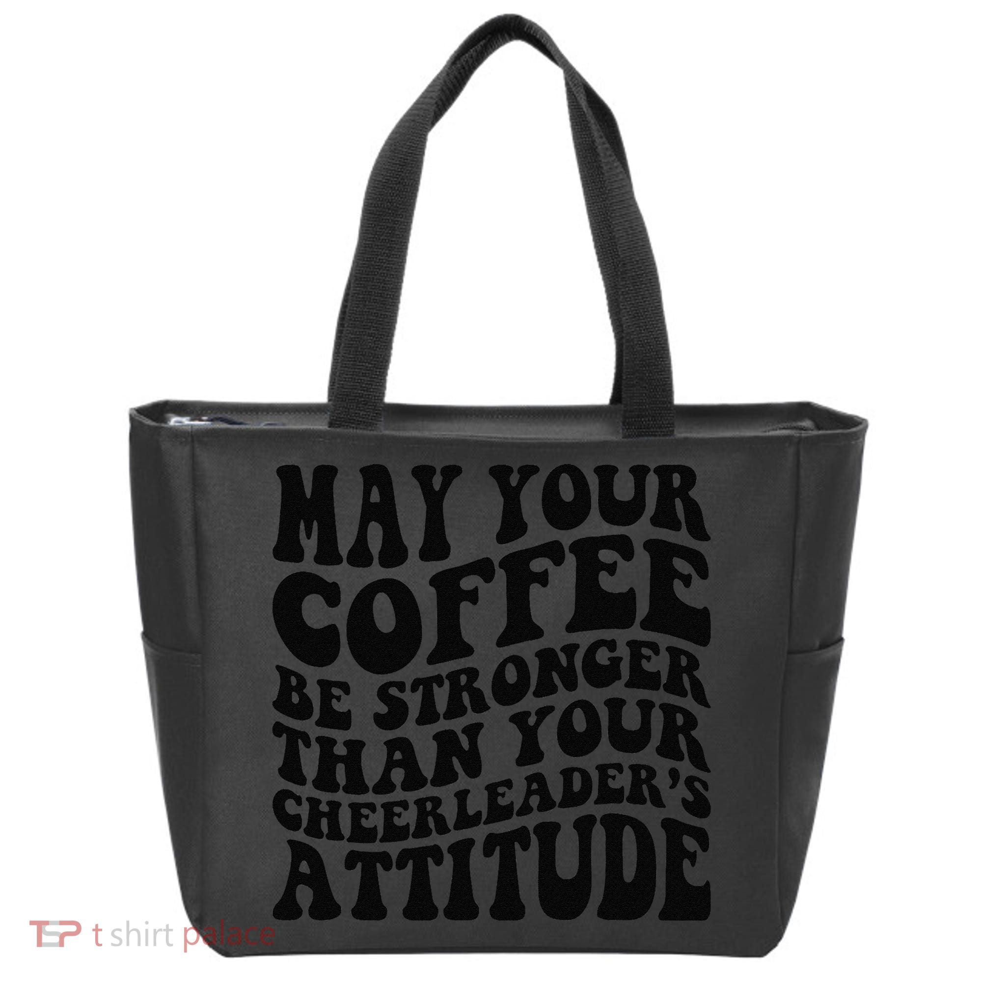 Funny Cheer Mom Coffee Saying Cheerleading Squad Mothers Day Tote Bag