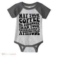 Funny Cheer Mom Coffee Saying Cheerleading Squad Mothers Day Infant Baby Jersey Bodysuit thumb 0