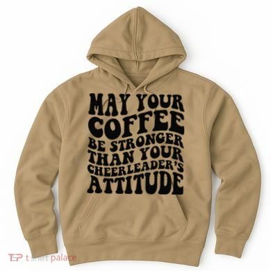 Funny Cheer Mom Coffee Saying Cheerleading Squad Mothers Day Hoodie