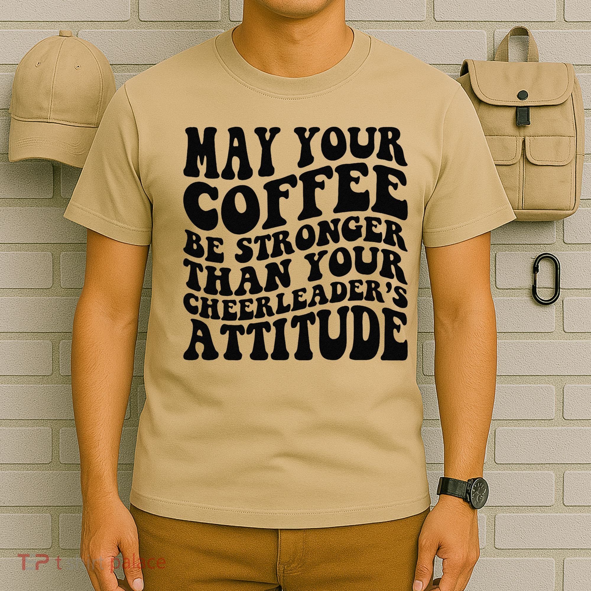 Funny Cheer Mom Coffee Saying Cheerleading Squad Mothers Day T-Shirt