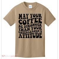 Funny Cheer Mom Coffee Saying Cheerleading Squad Mothers Day Kids T-Shirt thumb 0