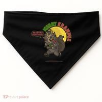 Funny Creepy Merry Krampus Seasons Beatings USA-Made Doggie Bandana thumb 0
