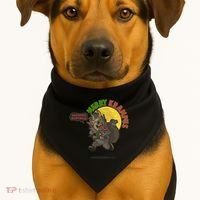 Funny Creepy Merry Krampus Seasons Beatings USA-Made Doggie Bandana thumb 1